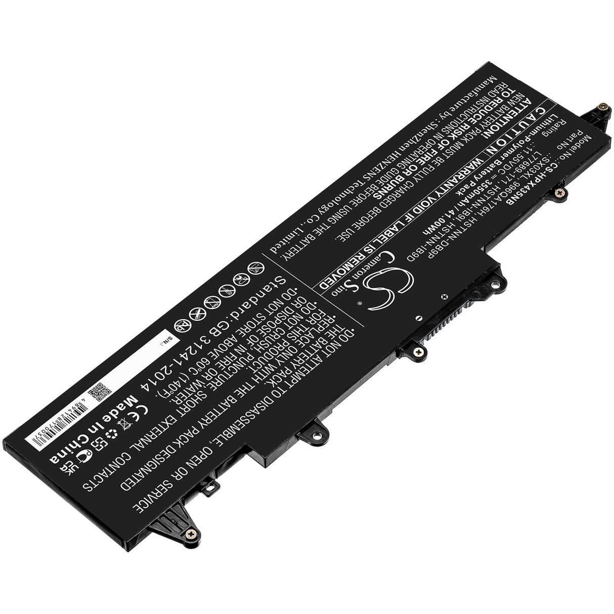 Batería de laptop de reemplazo 3550 mAh