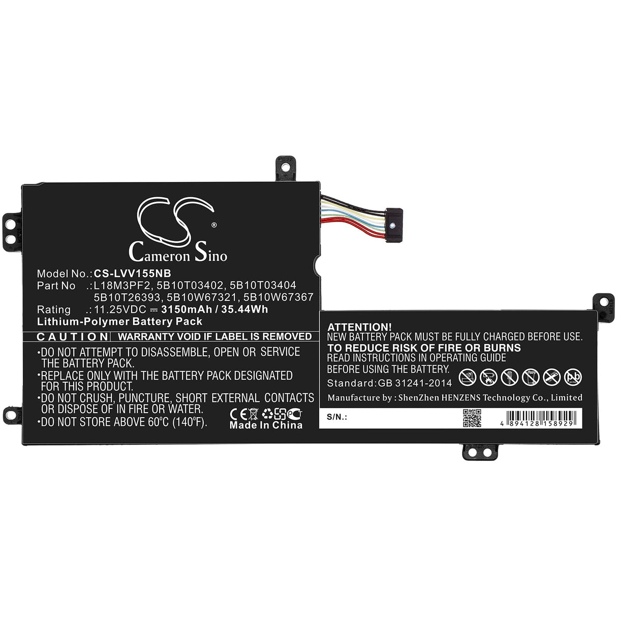 Ersatz -Laptop -Akku 3150mah