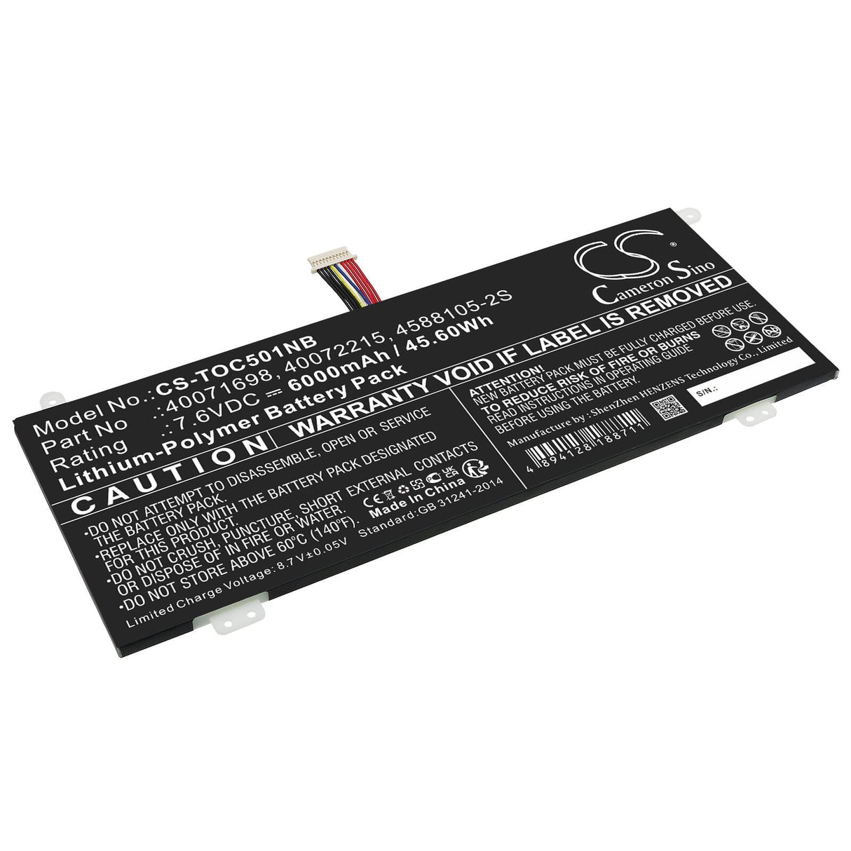 Batteria per laptop sostitutiva 6000MAH