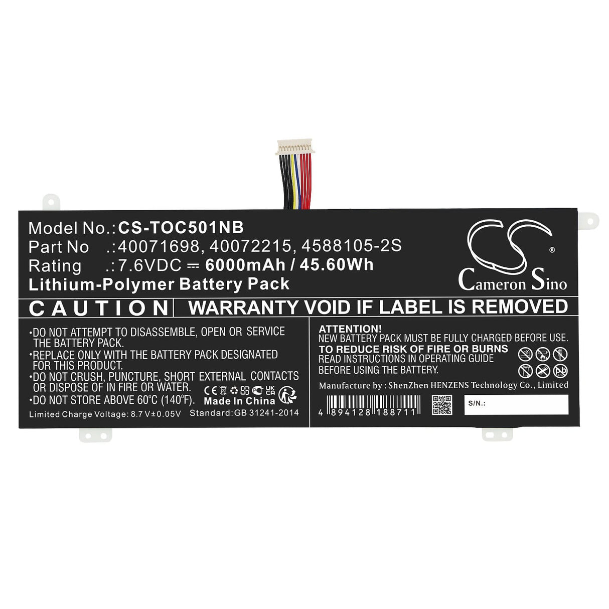 Ersatz Laptop Batterie 6000mah