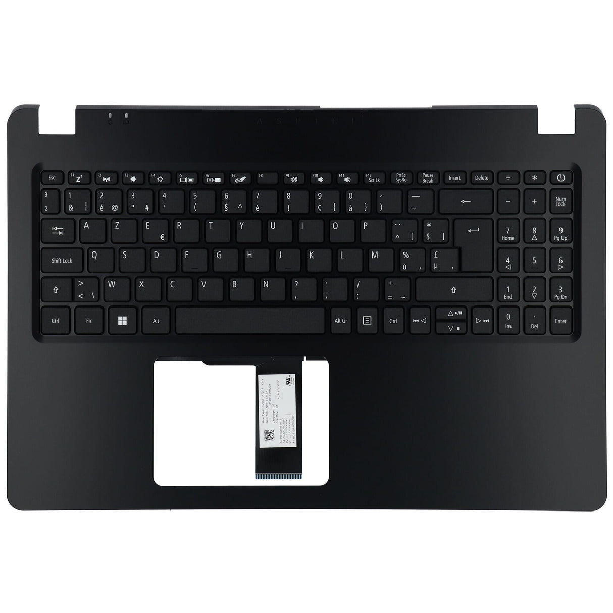 Acer Laptop Keyboard Azerty Be + Top Cover - Svart
