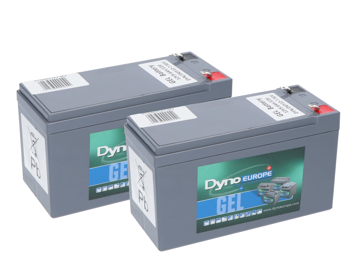 Dyno gel battery 12v 7.5ah replacement set (excl. cables)