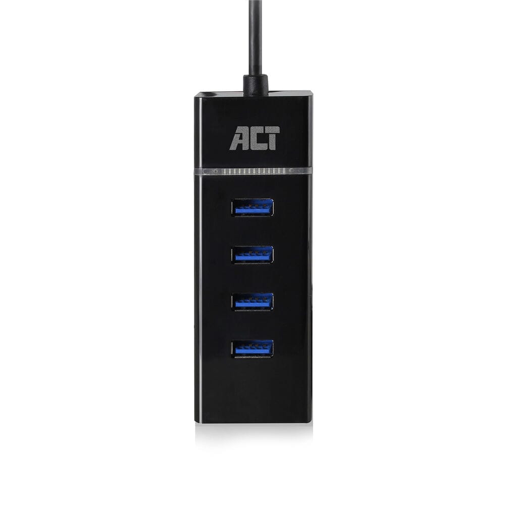 Conectividade ACT Hub USB-C 3.2 com 4 portas USB-A