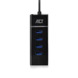 Conectividade ACT Hub USB-C 3.2 com 4 portas USB-A