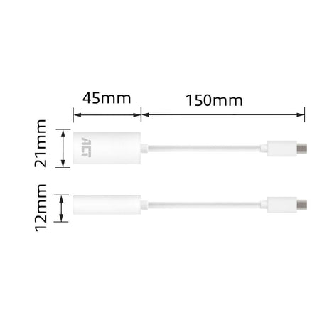 Act mini displayport męski na hdmi ac7525 biały