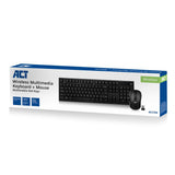 ACT Wireless Teclado e Mouse USB Nano Receptor Qwerty