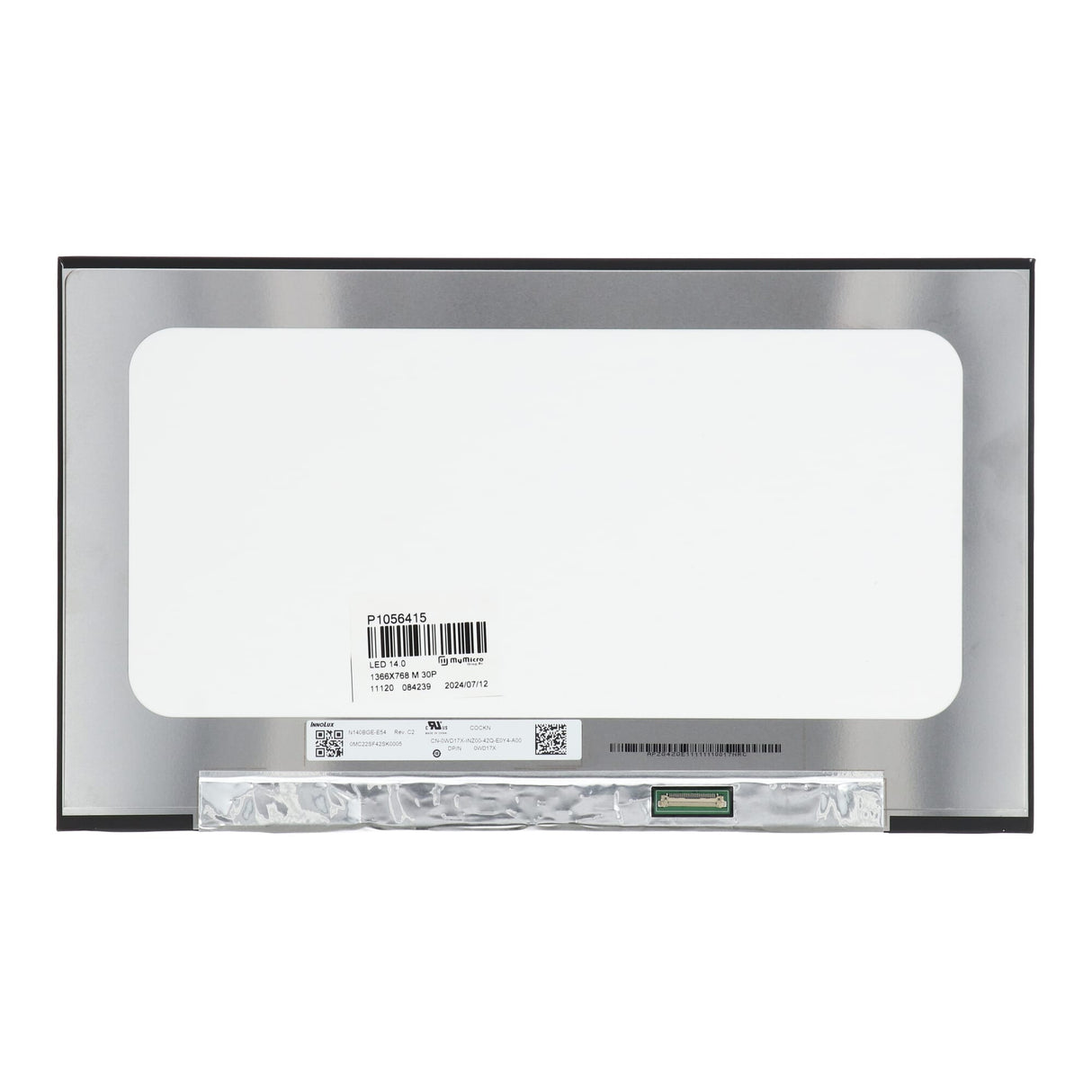 Tela LCD de 14,0 polegadas 1366x768 fosco 30 pinos EDP