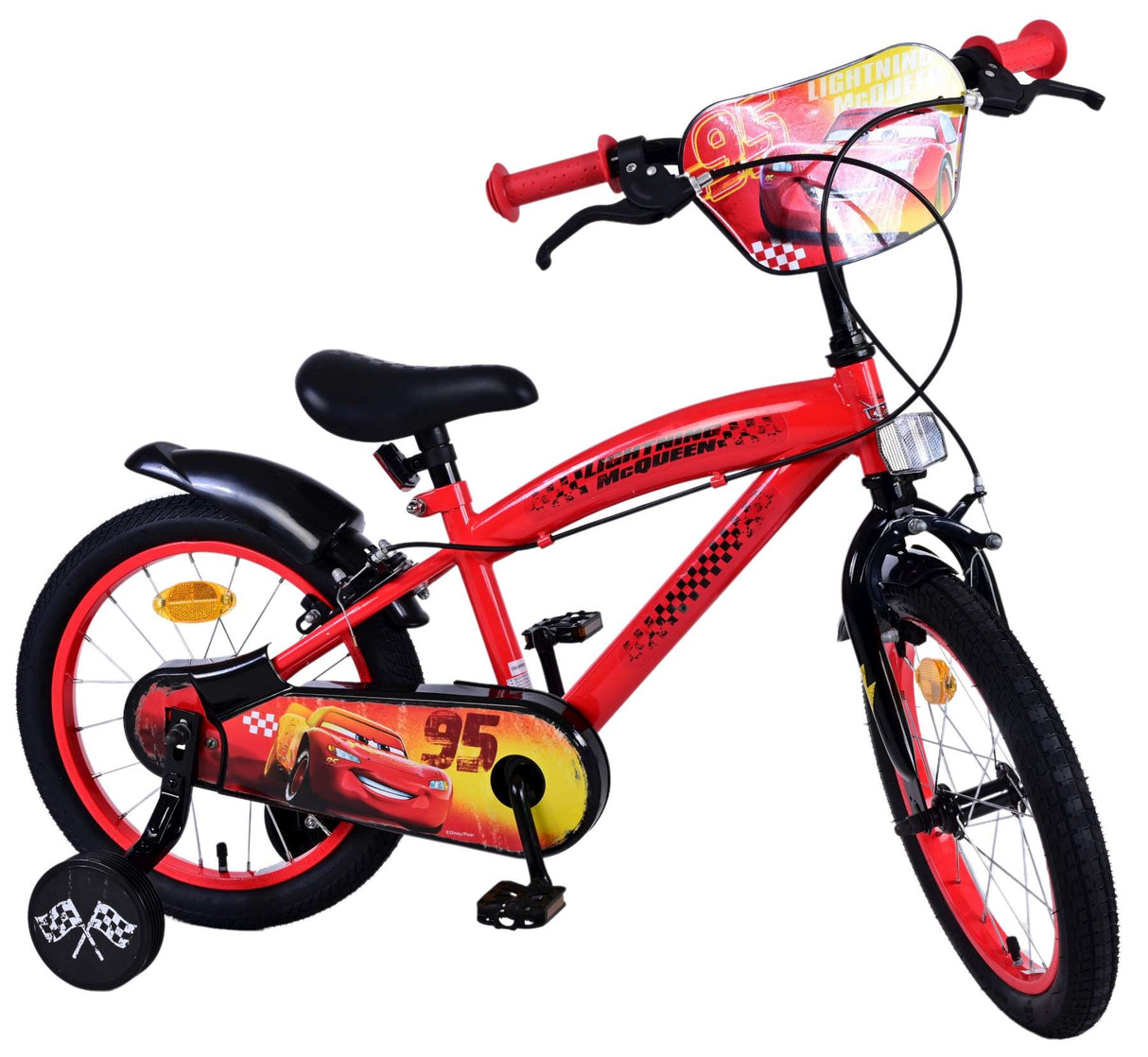 Disney Disney Disney Children's Bike Boys 16 -calowe czerwone 2 hamulce ręczne