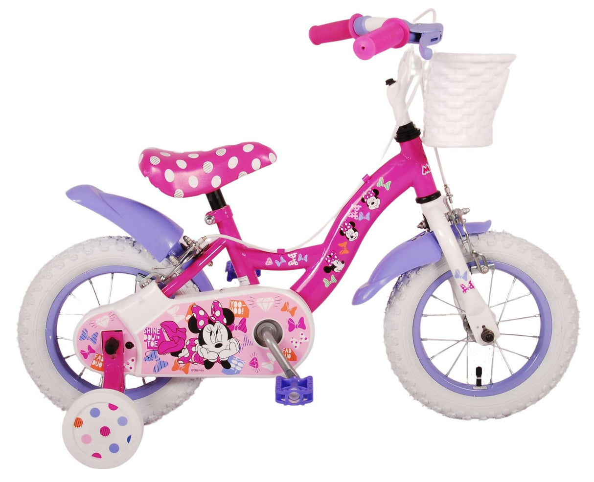 Disney Minnie Cutest Ever! Kinderfiets Meisjes 12 inch Roze Twee handremmen