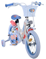 Stitch stitch children's bike girls 14 inch cream coral blue two hand brakes