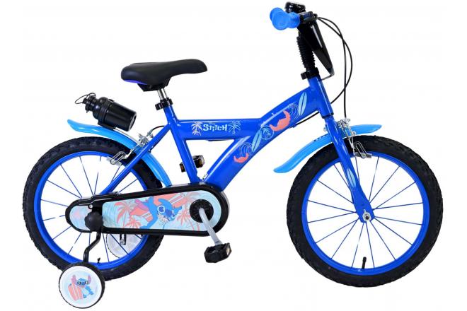 Stitch Stitch Children's Bike Boys 16 palcové modré dvě ruční brzdy