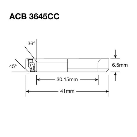 Enduro Bearings ACB 3645 CC BO - ABEC 5 - Black Oxide (Angular Contact) - 30.2x41x6.5 (36x45°)