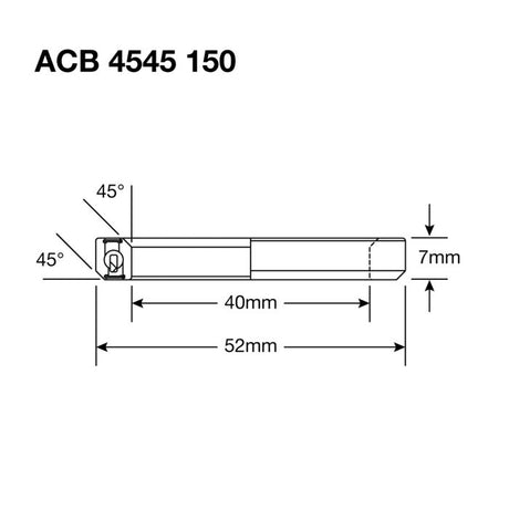 Enduro ložiska acb 4545 150 ss - 440c nerez (úhlový kontakt) - 40x52x7 (45x45°)