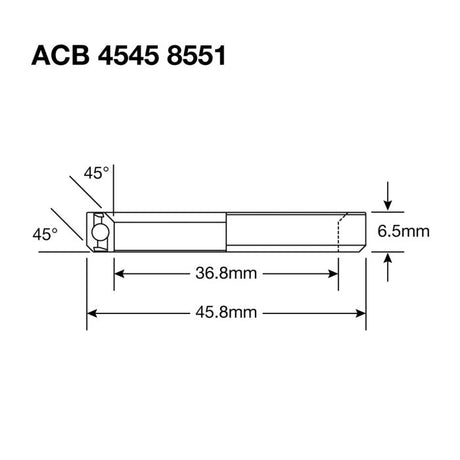 Enduro Lager Headset acb 4545 bo 36.8x45.8x6.5 (45x45°)