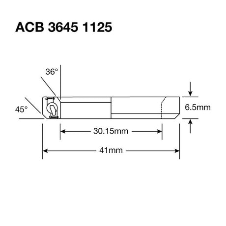 Enduro-lager acb 3645 1125 ss - 440c rustfritt (vinkelkontakt) - 30,5x41,8x6,3 (36x45°)