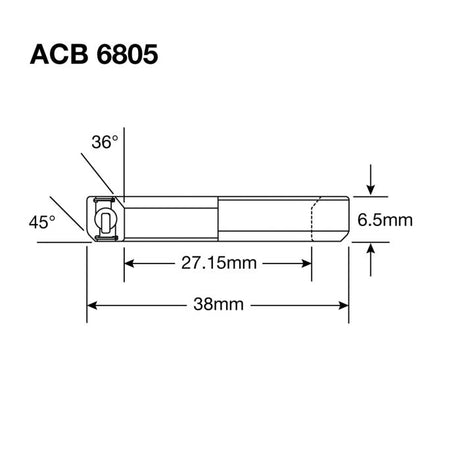 Imthacaí Enduro acb 6805 ss - 440c dhosmálta (teagmháil uilleach) - 27.15x38x6.5 (36x45°)