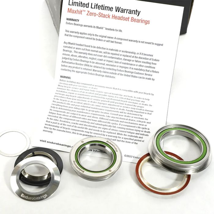 Enduro Lager Headset - Maxhit Zero Stack - 44mm 56mm (1.125'' 1.5'')