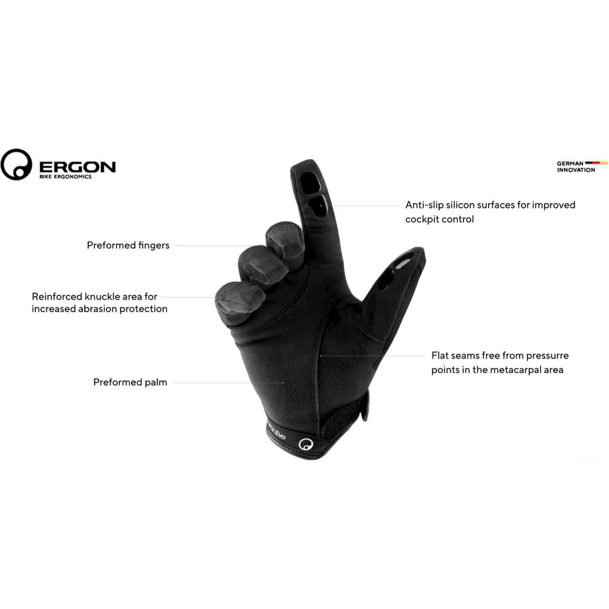 Ergon Handschoen HE2 Evo mt S