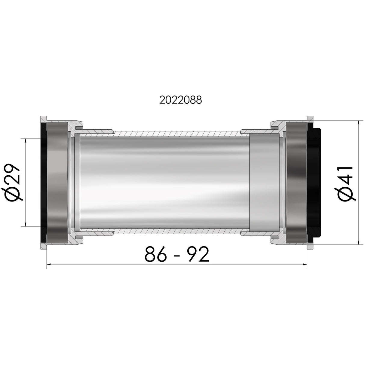 Elves Bottom Backket SRARA DU CF nëmmen PF BB86 92 42mm