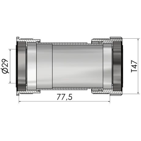 Filetage de pédalier Elvedes pour t47a (cervélo) pour sram dub