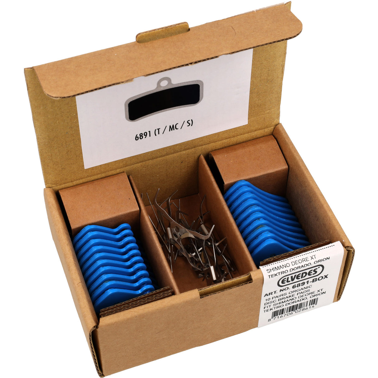 Shimano brake parts Elvedes disc brake pad set 6891 BR-M810, Deore XT, Tektro Dorado, Orion DS-A 10 sets
