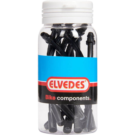 Elvedes V-fék kábel kanyar 90 5 mm-es rozsdamentes acél fekete (10x) ELV2018061