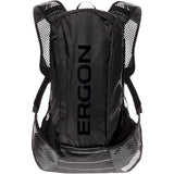 Ergon BX2 Evo Rugtas Zwart Lichtgewicht Geschikt voor dagtochten 10 + 1.5L volume Waterdicht Polyester Nylon Anders bevestigingssysteem Inclusief regenhoes