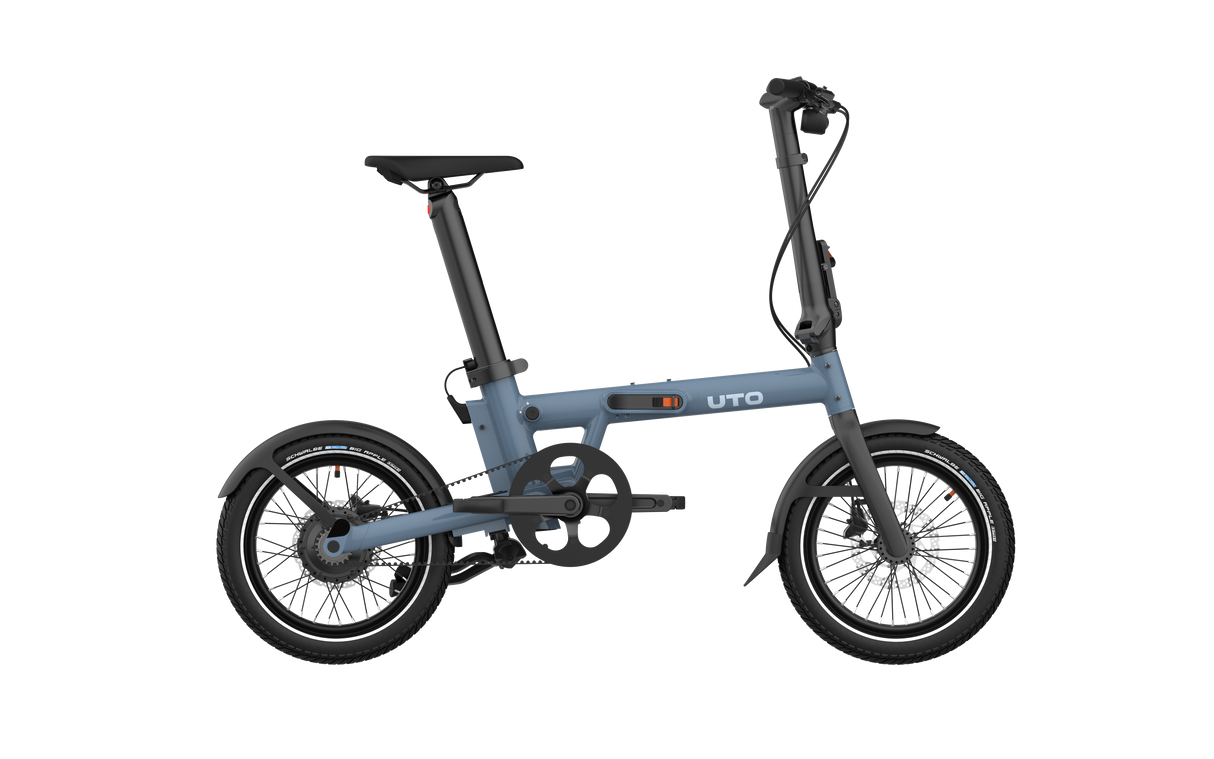 Uto elektresche Klapprad Pro16 V0 Uart Blue