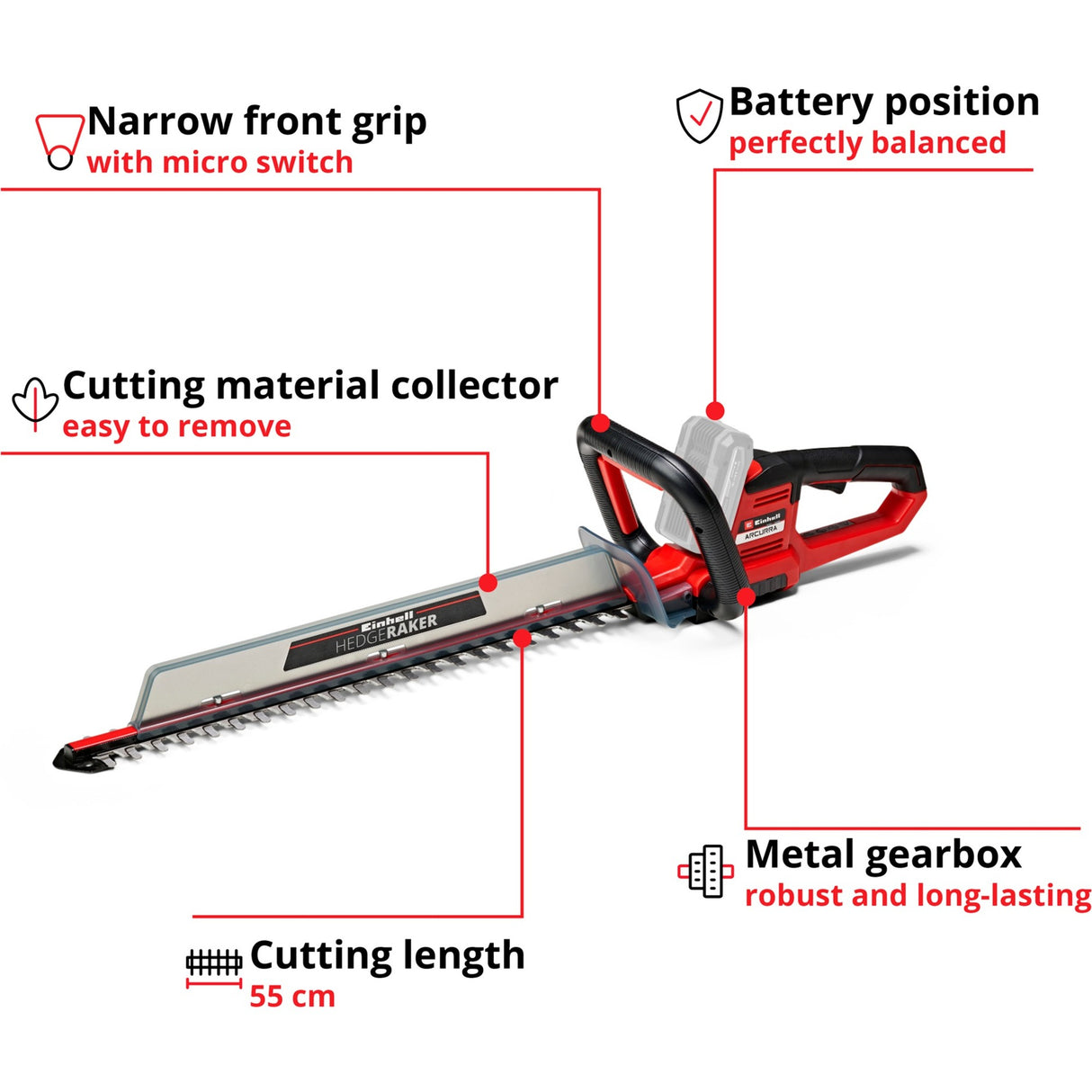 Einhell Batterie Hedge Trimmer Arcurra