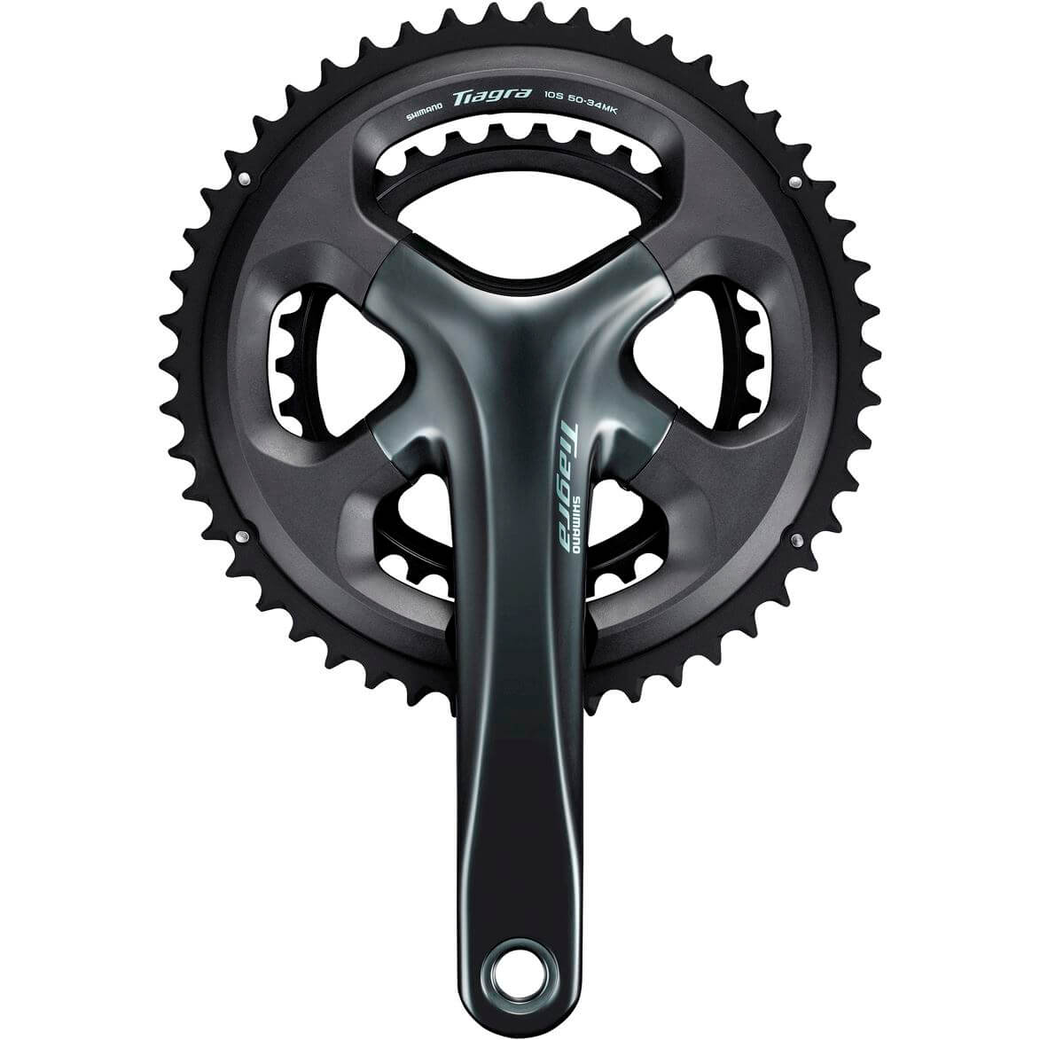 Shimano Crankset 2 x 10 Speed ​​Tiagra FC-4700 172.5 50-34t med hul aksel sort