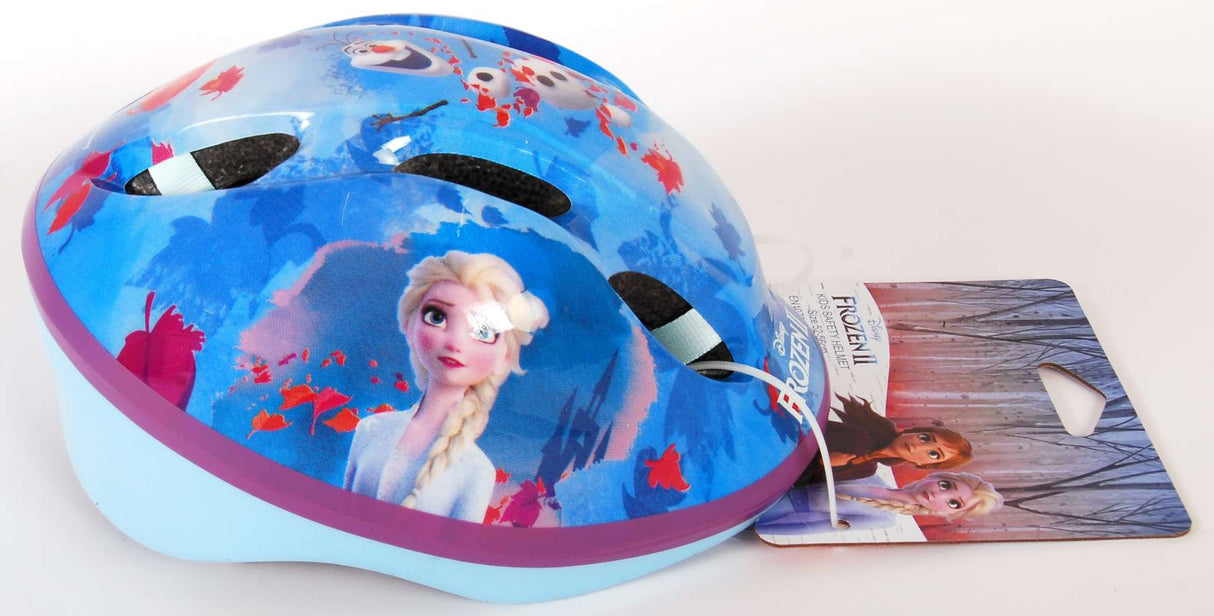 Disney Frozen fiets- skatehelm blauw roze maat 51-55 cm