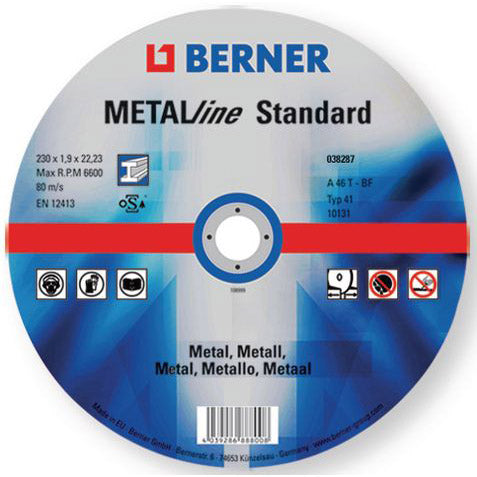 Berner 38290 Snijschijf METALline standaard 125x1x22.2 P