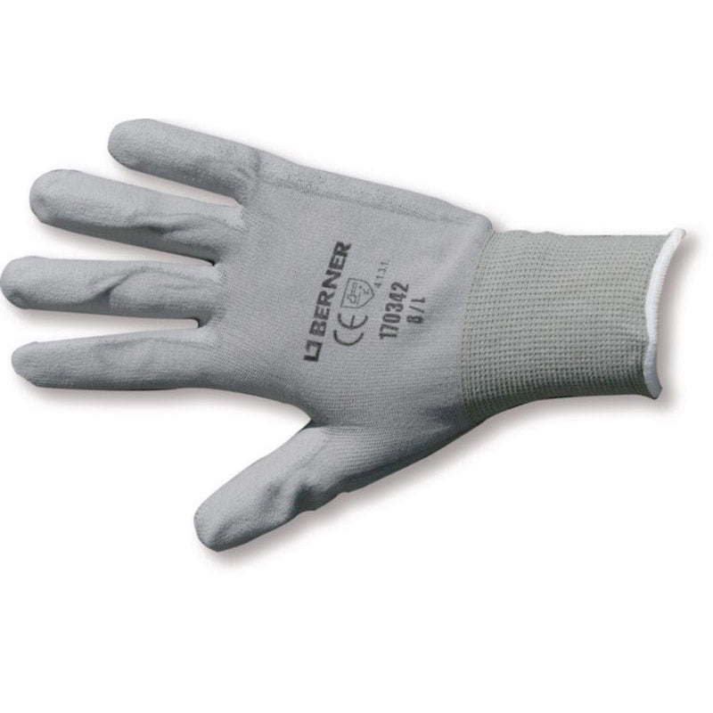 Guanti bernesi guanti b-grip PU dimensione 8 cat.2 grigio