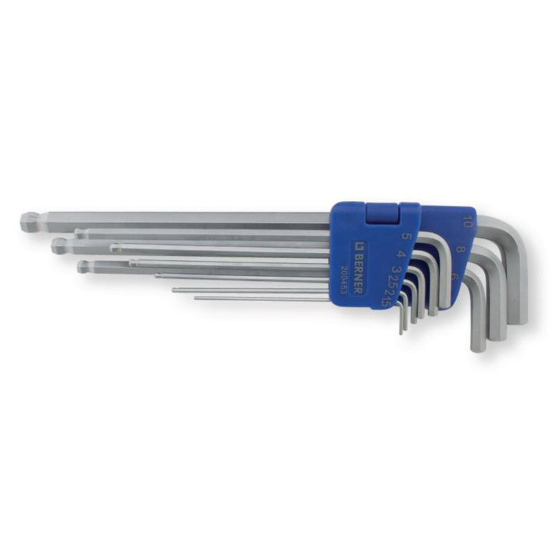 200453 Allen keys Set ball head Long 9-piece