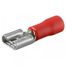 Box of 100 sliding plug flat female red