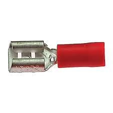 Box sliding plug flat female medium red 4.8x0.5