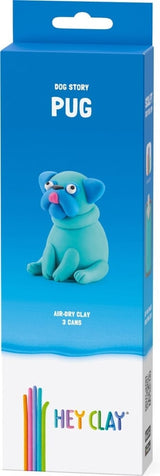 Hej-hliněný mops 3 dózy modelíny
