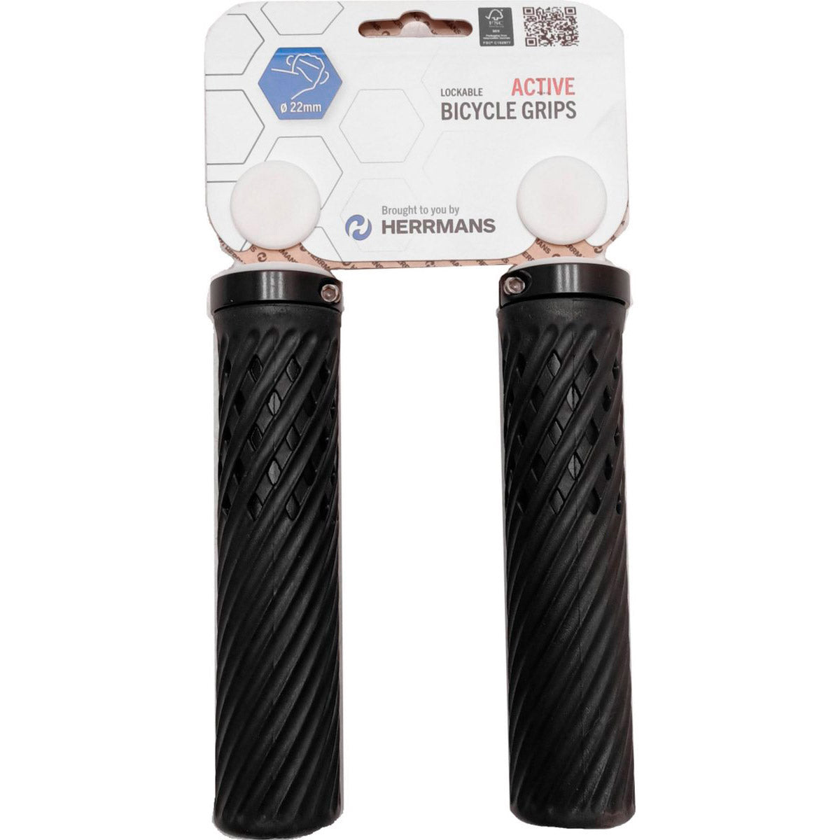 Herrmans jeu de poignées Luna Lockring 130 130mm noir