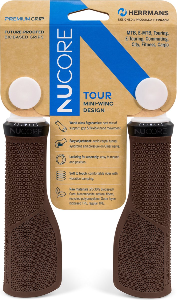 Garnitura ročajev Herrmans nucore tour peak 130 130 mm rjava
