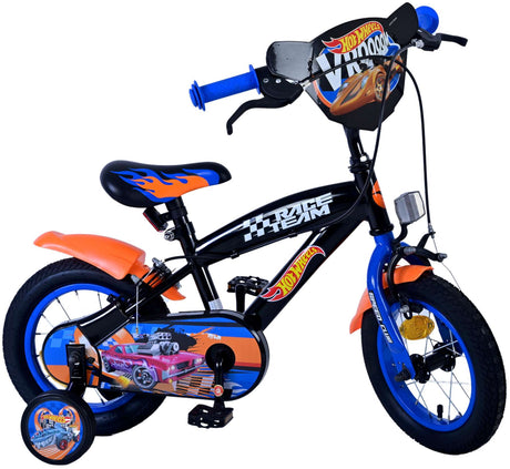 Mattel Kinderfiets Jongens 12 inch Zwart Oranje Blauw Twee handremmen