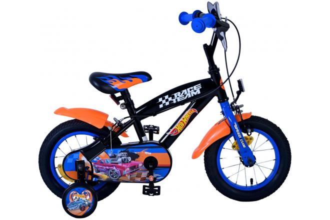 Mattel Kinderfiets Jongens 12 inch Zwart Oranje Blauw Twee handremmen