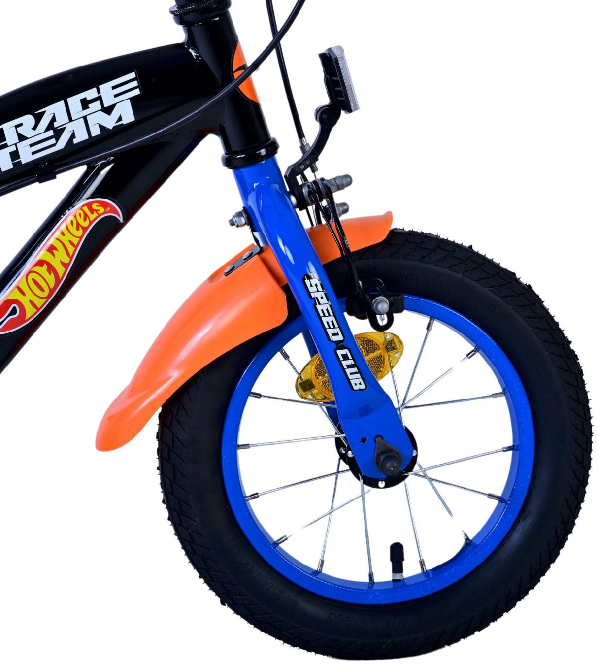 Mattel Kinderfiets Jongens 12 inch Zwart Oranje Blauw Twee handremmen