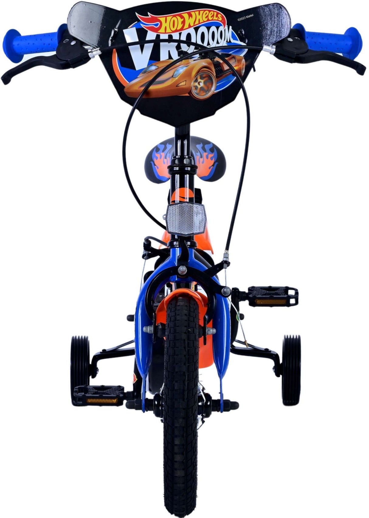 Mattel Kinderfiets Jongens 12 inch Zwart Oranje Blauw Twee handremmen