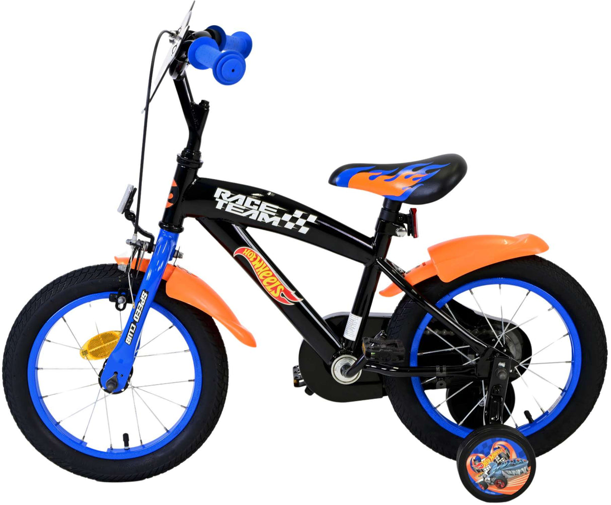 Hot Wheels Children's Bike Boys 14 tum Black Orange Blue