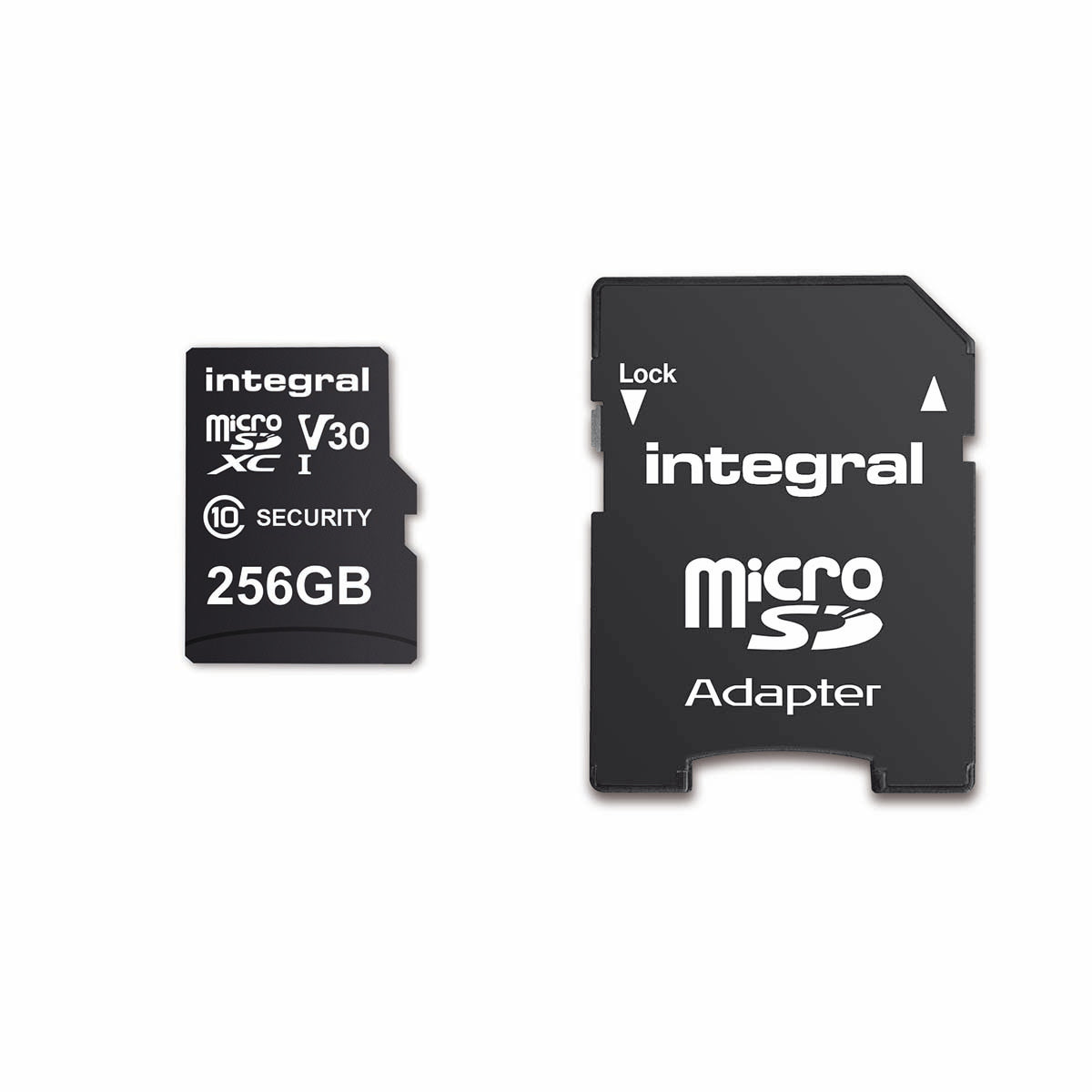 Integral 256GB security camera microSD card for dashcams, home cams, CCTV, bodycams and drones - inmsdx256g10se