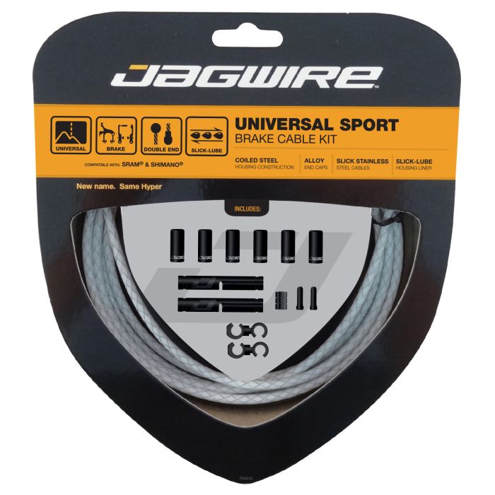 Jagwire universal sportbromssats - flätad vit