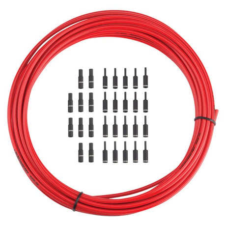 Jagwire Bremsgehäuse 5mm Keb Slick-Lube (10m + Endkappen) - Rot