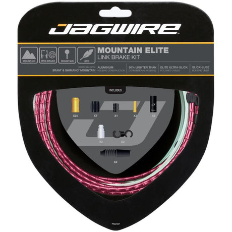 Jagwire Mountain Elite Link-Bremssatz – rot