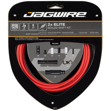 Zestaw przerzutek Jagwire 2x Elite - czerwony