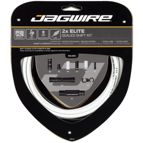 Uszczelniony zestaw przerzutek Jagwire 2x Elite - biały